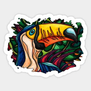 Toucan in tropical jungle Sticker